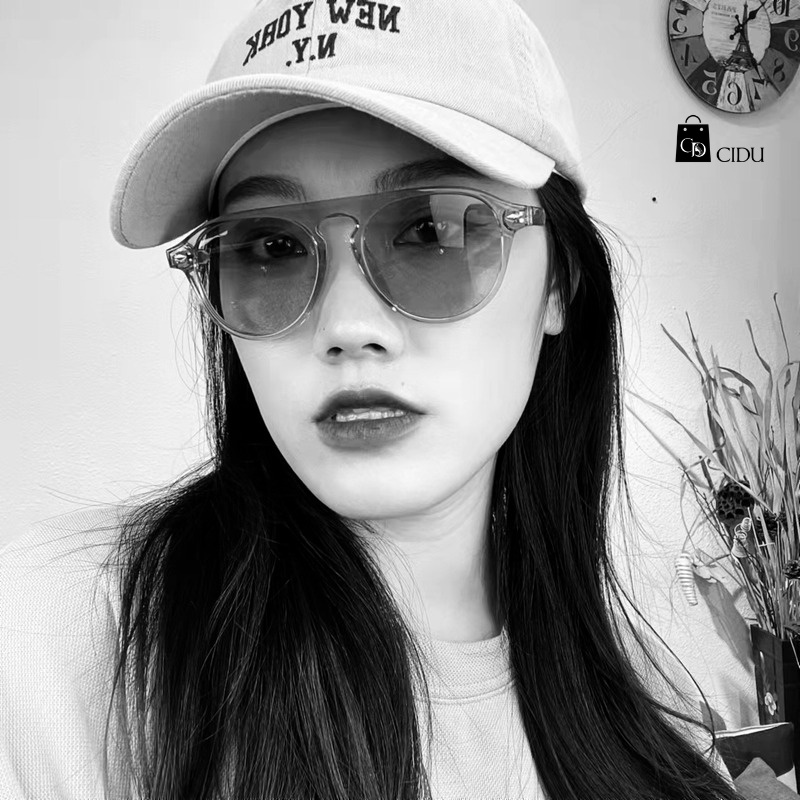 Kính Mắt Tròn Tròng Vàng Thời Trang CIDU Mk19