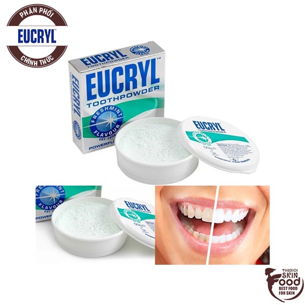 Bột Tẩy Trắng Răng Eucryl Toothpowder Freshmint 50g