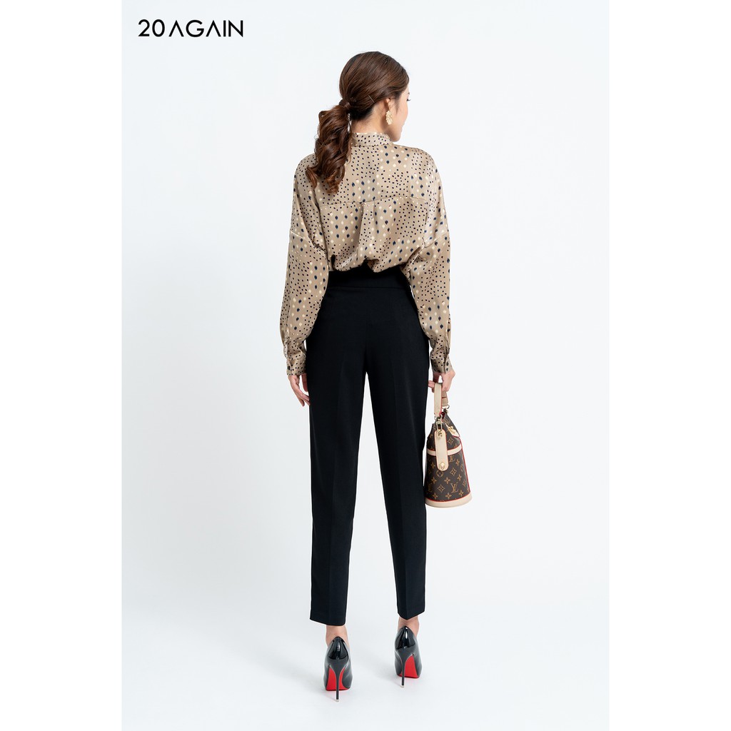 [Mã WABR20A30 giảm 10% đơn 99K] Áo Sơ Mi nữ công sở 20AGAIN Áo sơ mi Cổ Đức 2 Túi ASC0051