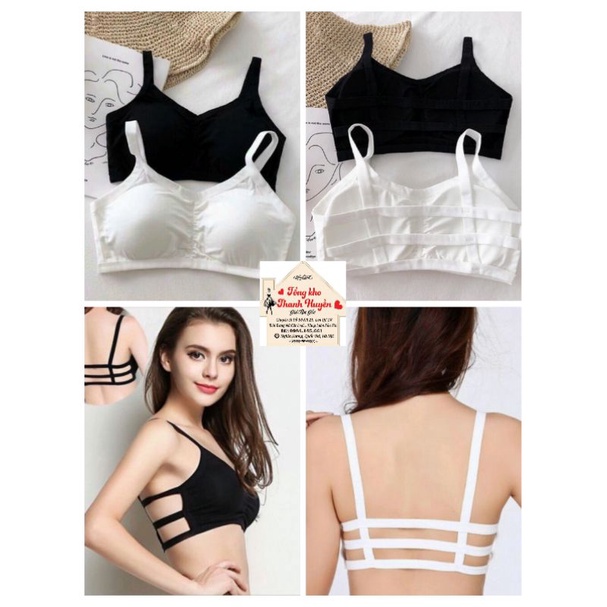 Áo bra 3 dây học sinh loại 1, 60kg đổ lại, cotton co giãn 4 chiều