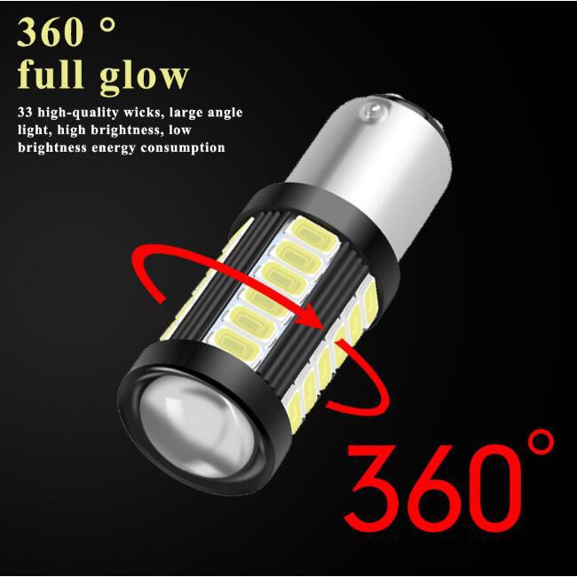 Đèn LED tín hiệu Kevanly cho xe hơi Bau15S Py21W T20 Ba15S P21W 1156 5630 5730 33smd chất lượng cao