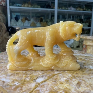 Tượng con hổ đá ngọc hoàng long - ngang 15cm