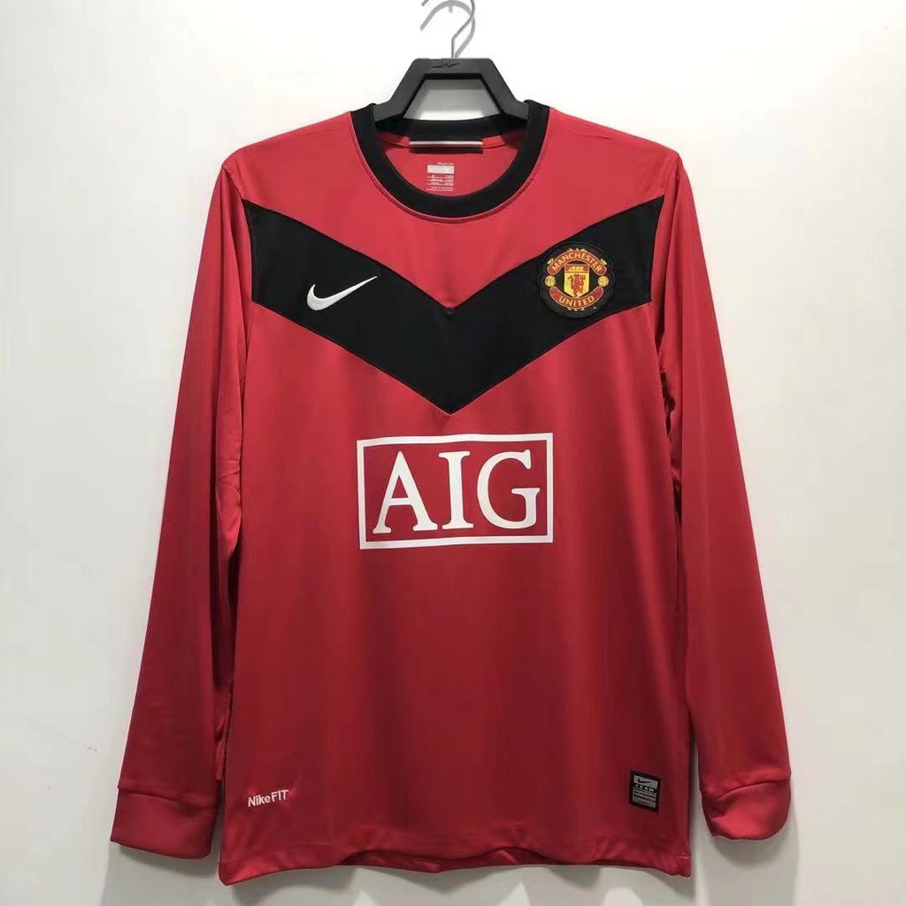 Áo Thun Bóng Đá Tay Dài Phong Cách Retro Manchester United Cho Nam