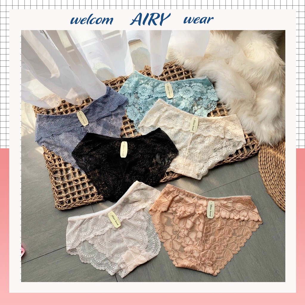 Quần Lót Ren Thái Form To, Quần Lót Nữ Vải Ren Mềm Mại Xuyên Thấu 21A09
