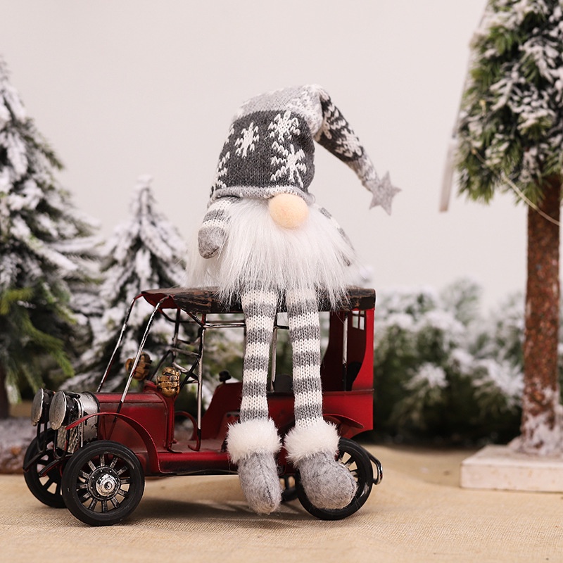Trang trí cửa sổ bằng đèn Búp bê ông già Noel tỏa sáng Rudolph Búp bê vô diện Đồ trang trí tỏa sáng bri