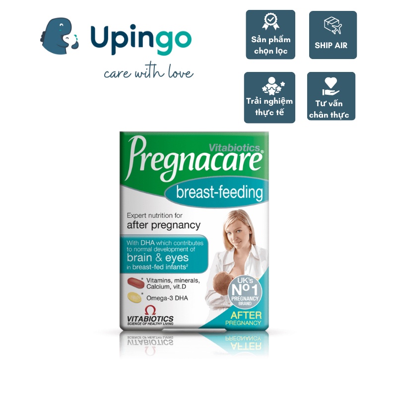 Vitamin tổng hợp cho mẹ sau sinh Pregnacare Breastfeeding 84 viên Anh Quốc vit bú