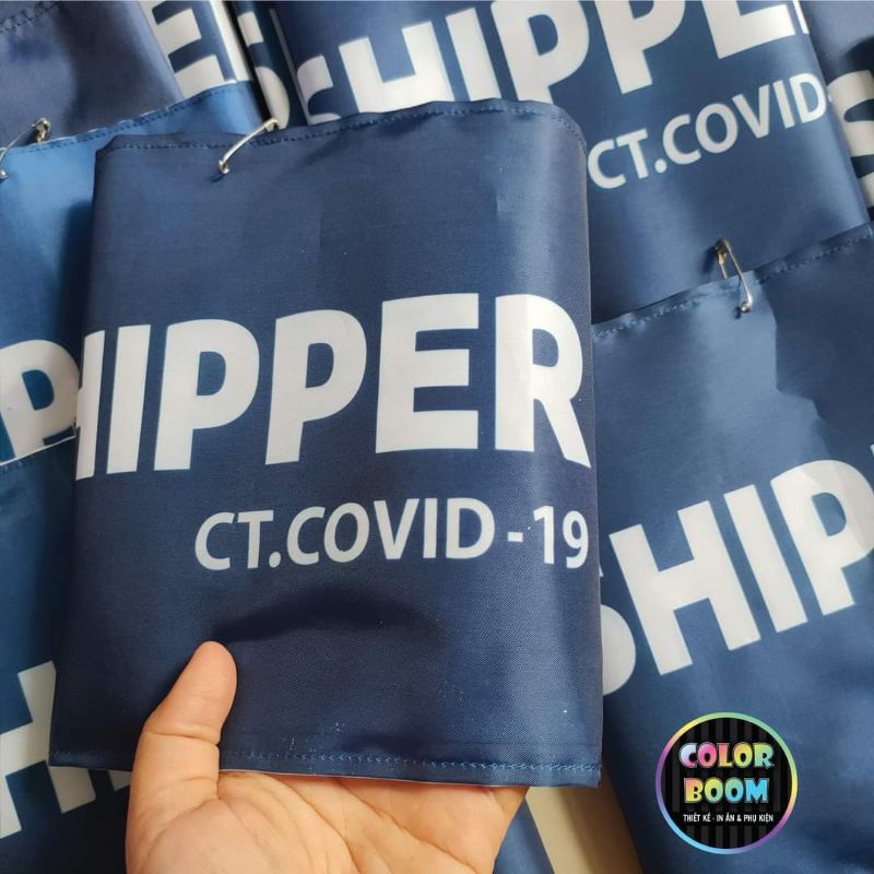 Băng Đeo Tay Shipper Mẫu Mới CT.COVID-19 Cao 20cm