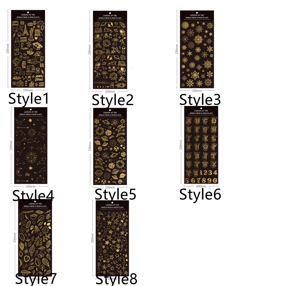 1 túi miếng dán trang trí sổ tay/nhật ký hình ảnh nghệ thuật thủ công