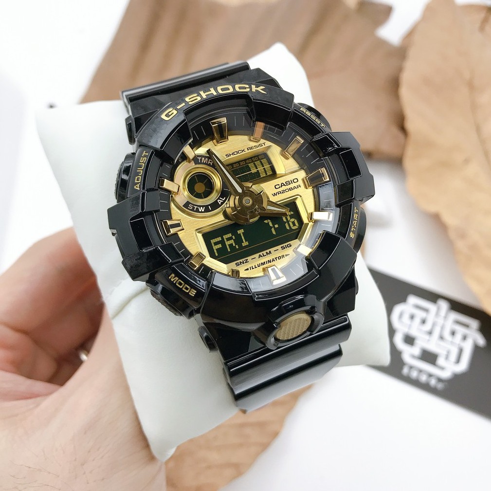 Đồng hồ nam Casio G-SHOCK GA-710 / GA-710GB-1A chống va đập, hàng chính hãng