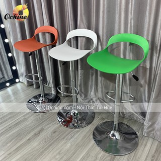 Ghế Makeup , Ghế Chụp Hình, Ghế Quầy Bar Mẫu Nhựa Khuyết Xoay 360 Độ Và Điều Chỉnh Độ Cao 60-80 cm