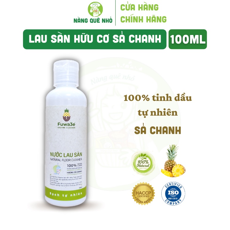 Nước Lau Sàn FUWA 3e Hữu Cơ Organic Sả Chanh Khử Mùi Đuổi Muỗi Kiến 100ml