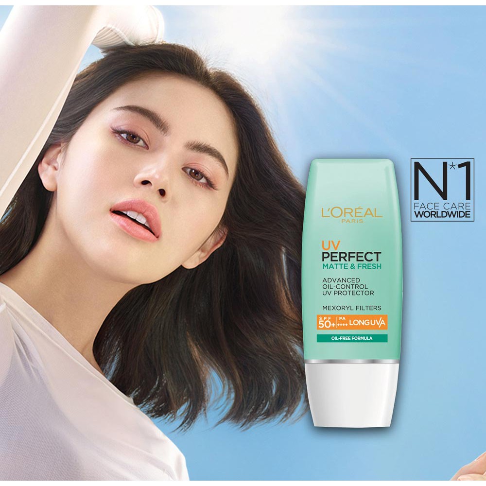 Kem Chống Nắng L'Oréal Kiềm Dầu Thoáng Mịn Da UV Perfect Matte & Fresh SPF 50+/PA++++ 15ml