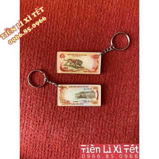 Móc khóa tiền xưa 500 đồng con cọp 1972
