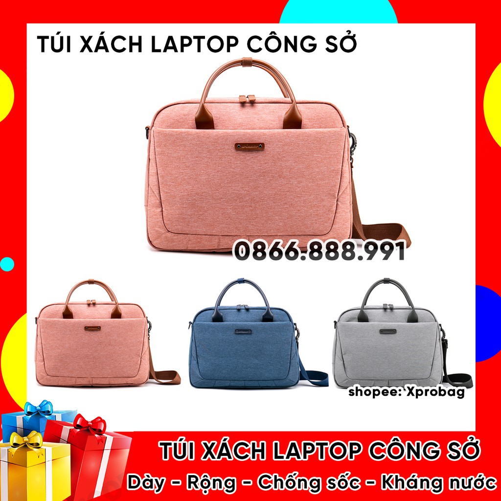 Túi Xách (Cặp Xách) Chống Sốc Laptop, Macbook Phong Cách Công Sở Lịch Lãm. Mã XP08. Túi Có Quai Xách, Quai Đeo Vai