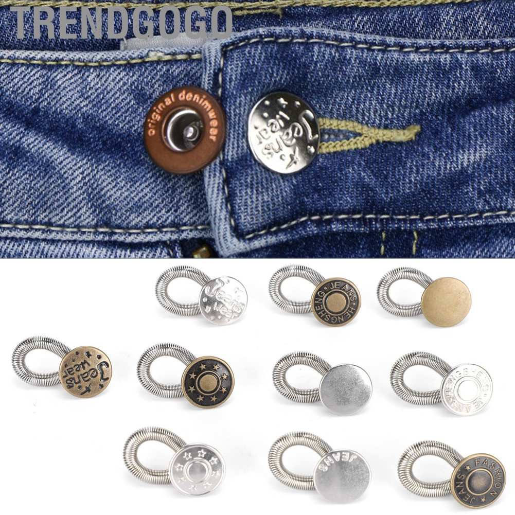 Trendgogo 50X Button Pins Pant Nail-Free Waistline Change Detachable Adjustment Tool