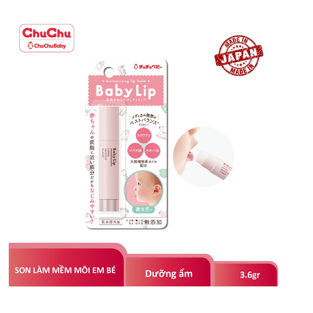 Son dưỡng Chuchu Baby mềm môi dành cho em bé 4g