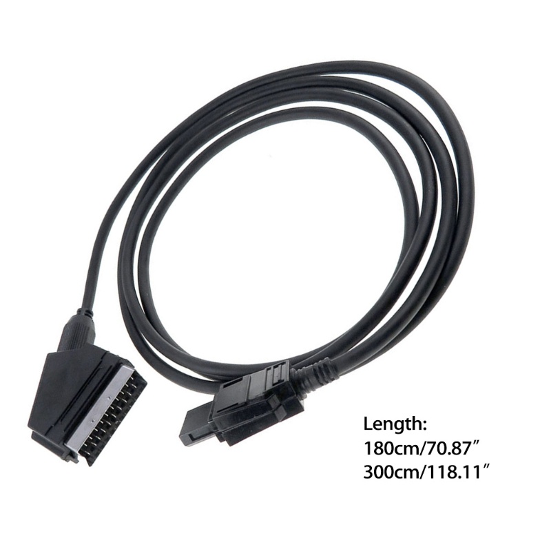Dây Cáp Nối Dài 1.8m / 3.0m RGB Scart Video AV Cho Máy Chơi Game NES 5.9FT / 9.8FT Connec