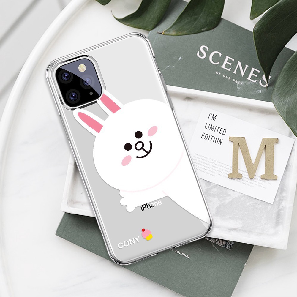 🌟2️⃣0️⃣2️⃣1️⃣🌟 Ốp điện thoại silicon in hình gấu thỏ brown cony đáng yêu cho iphone 7 plus 8/6 11 pro xr xs max - A368