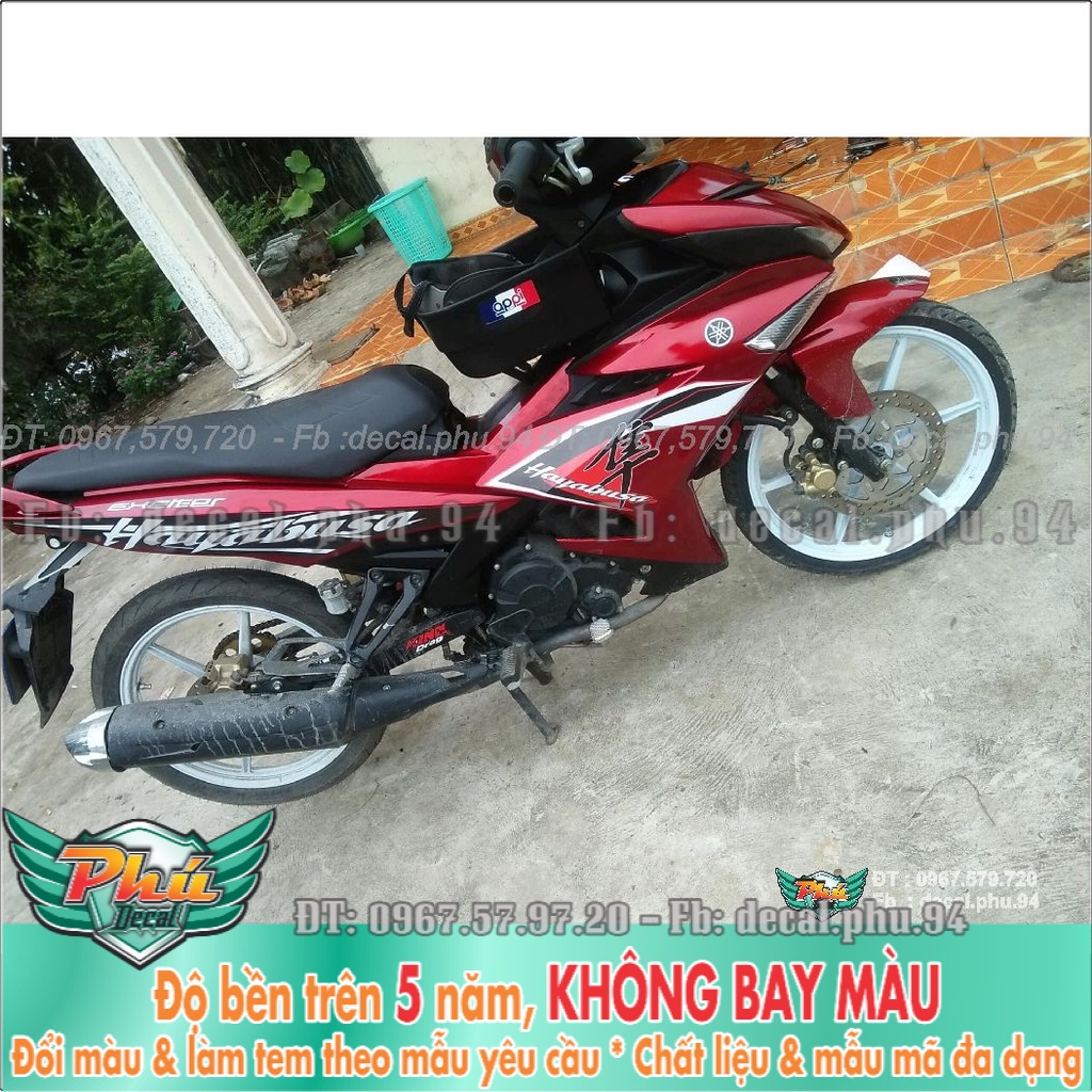 Tem Rời Exciter 150 Hayabusa đỏ đen (K) -1