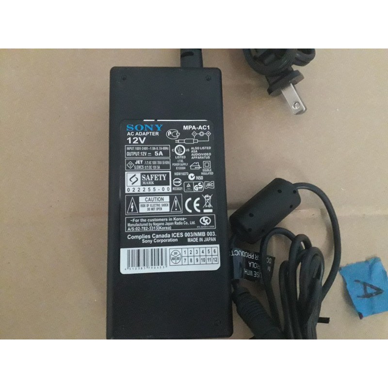 [FREESHIP]-Cục Nguồn Adapter 12v 5a SONY Sạc Cho Laptop, Máy Bơm, Thiết Bị Gia Dụng