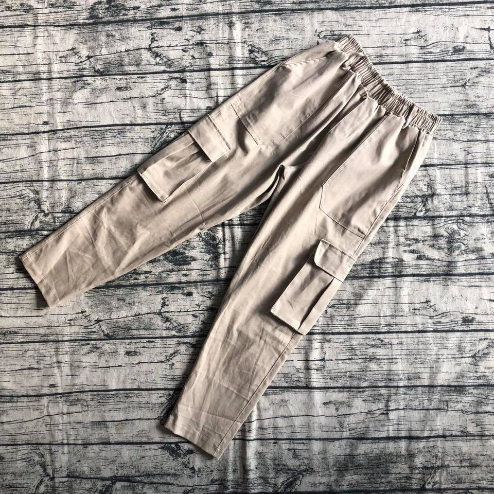 Quần kaki dài pant box túi hộp unisex ống đứng phong cách Hàn Quốc | Tỉnh Lộ 10