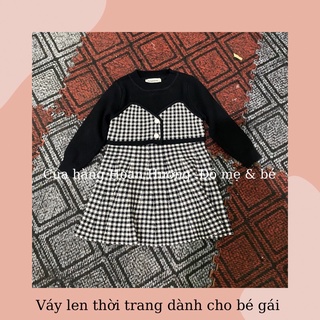 Váy len dài tay thu đông dành cho bé gái
