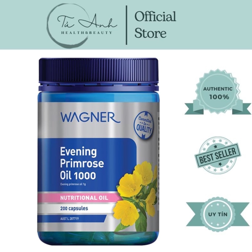 Viên uống hoa anh thảo Wagner Evening Primrose Oil 1000mg Úc 200 viên