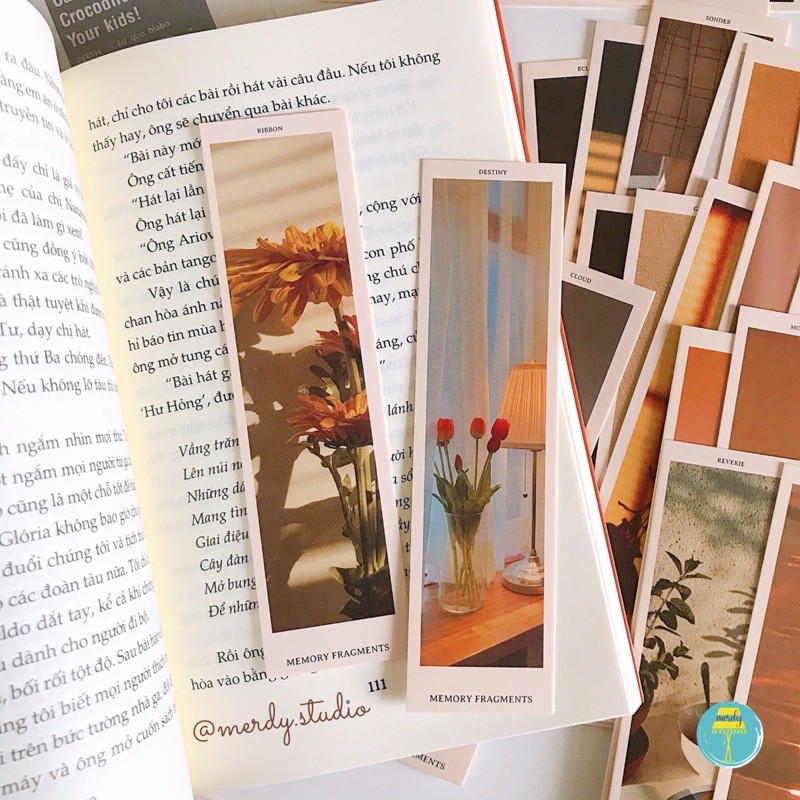 Hộp 30 bookmark đánh dấu trang sách bìa dày cứng ảnh phong cảnh siêu đẹp