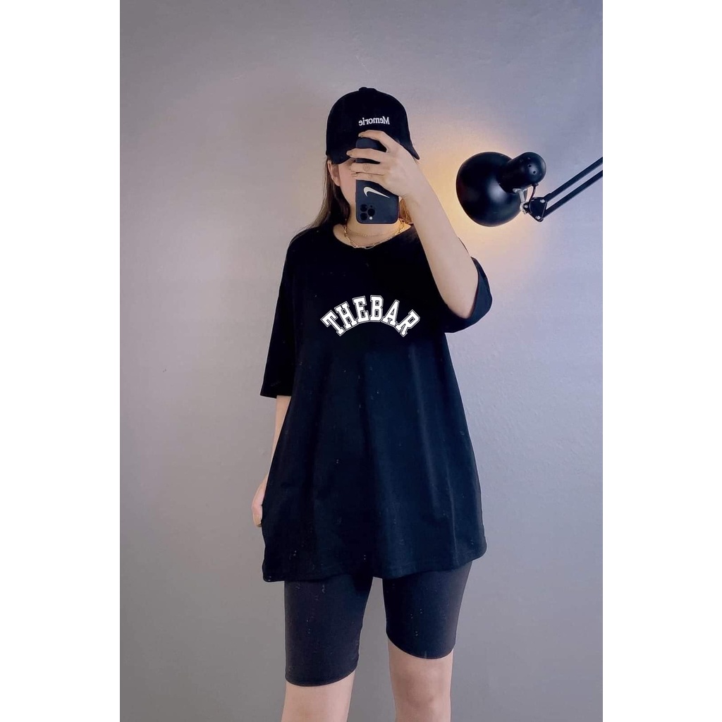 Áo Thun 3158 THEBAR Áo Phông Trơn 3158 Form Rộng Tay Lỡ Dáng Oversize Nam Nữ Chất Vải Dày Dặn Mặc Mát Mẻ