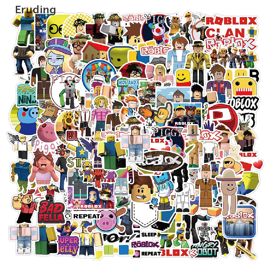 Bộ 100 miếng dán họa tiết trò chơi Roblox chống thấm nước đa năng