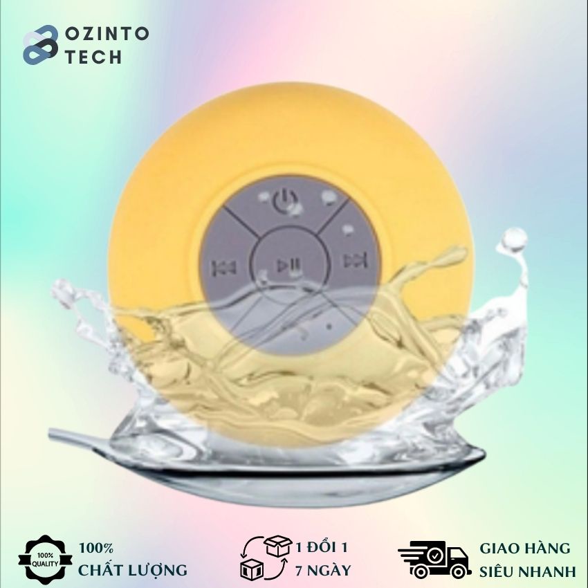 Loa BLuetooth Không Dây Chống Nước Gắn Tường, Nhà Tắm, Tiện dụng Nhỏ Gọn màu trắng vàng xanh đen