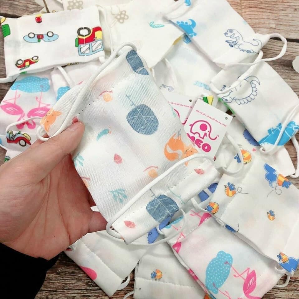 Sét 3 khẩu trang vải xô xuất nhật cho bé
