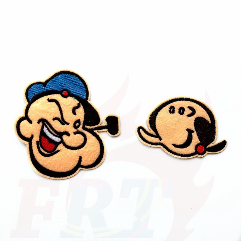 ☸ Sticker Ủi Thêu Hình Thủy Thủ Popeye the Sailor S-1 ☸ 1 Miếng Dán Ủi Quần Áo Hình Huy Hiệu