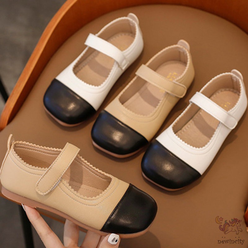 Giày Bé Gái Đế Mềm Kiểu Dáng Retro Phong Cách Hàn Quốc