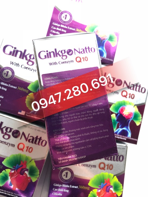 ✅Viên Uống Bổ Não Ginkgo Natto Q10 360mg( hộp 100 viên ) Sản phẩm này không phải là thuốc !