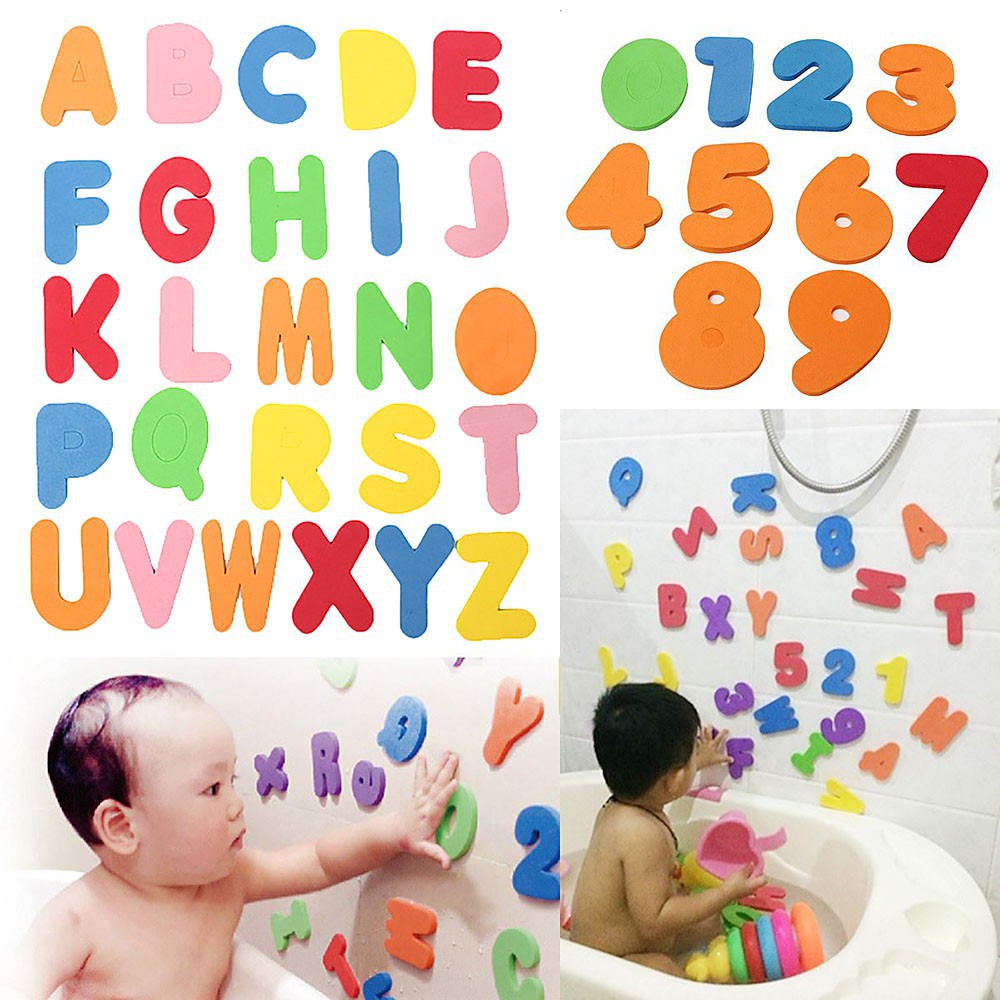 Bộ chữ cái và số bằng xốp mềm dành giúp bé học hỏi