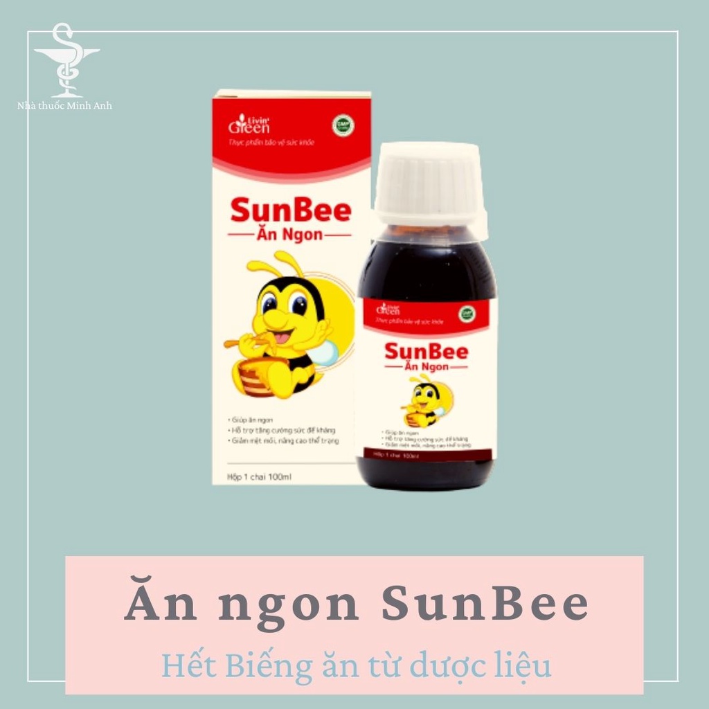 Siro ăn ngon SunBee - Cải thiện biếng ăn tận gốc, bé tăng cân, tiêu hoá tốt, tăng sức đề kháng | Nhà thuốc Minh Anh