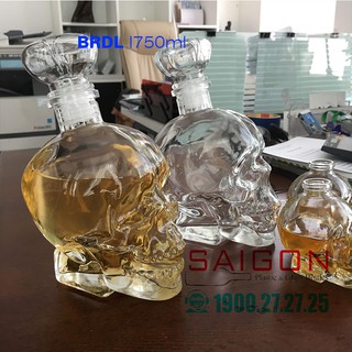 BÌNH THỦY TINH ĐẦU LÂU 750ML