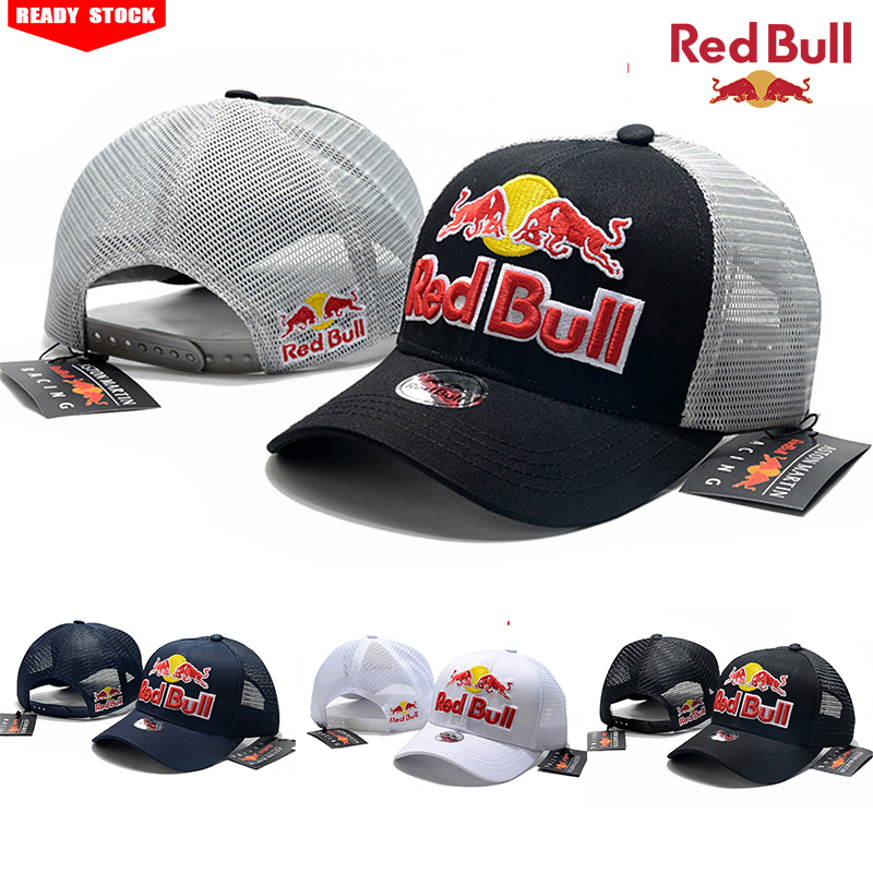 Đỏ BULL RACING Trucker Mũ Nam Nữ Mũ Mùa Hè Mũ Bóng Chày F1 REDBULL Snapback J49155