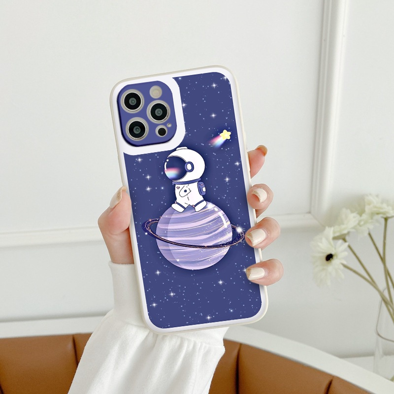 Ốp IPhone Hành tinh tím mộng mơ ốp lưng iphone vuông 6 6plus 7 plus 8plus x xr xsmax 11 11promax 12 pro 13 pro max