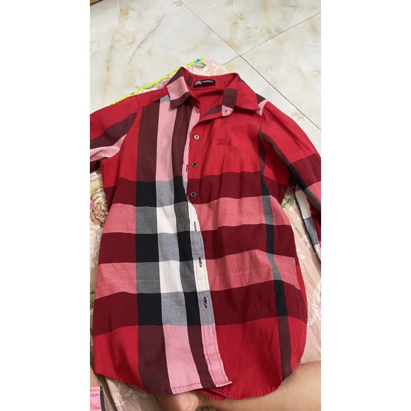 thanh lý sơ mi dài tay burbery 90%