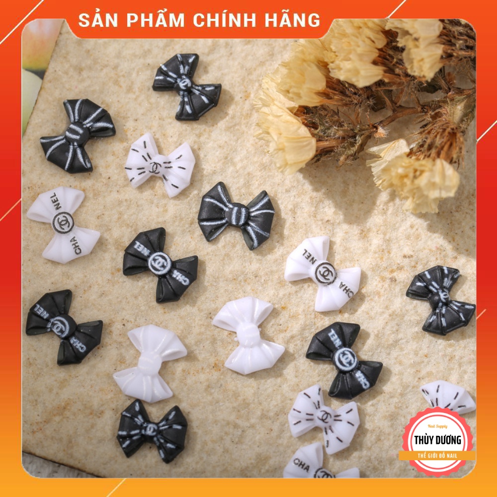 Set charm nơ nhựa trang trí móng, chuyên dùng làm nail (30 viên/set)