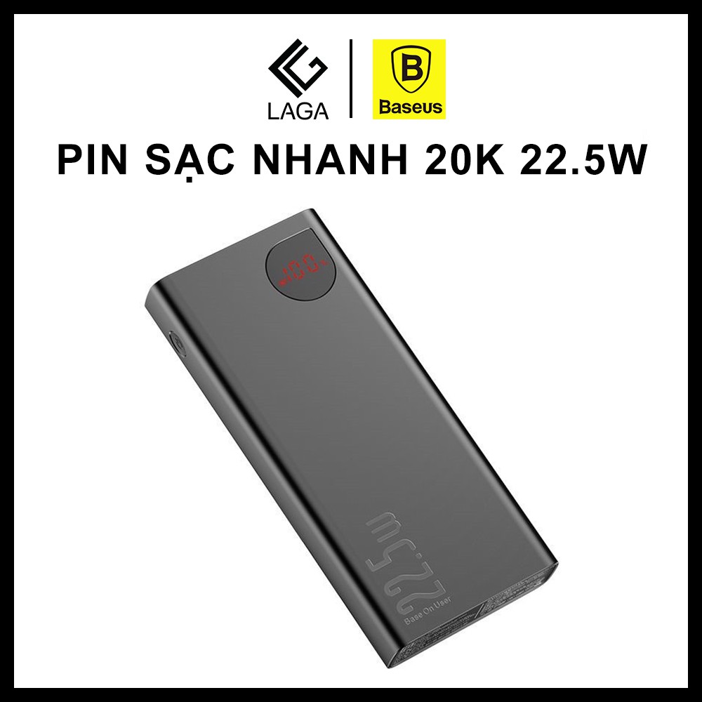 Pin Sạc Dự Phòng Baseus Adaman Metal Digital Display Quick Charge 20000mAh 22.5W PD 3.0 / QC 3.0 / SCP/ AFC