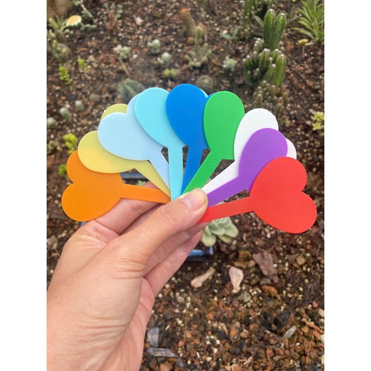 Thẻ ghi tên, bảng tên, cắm name tag hình trái tim - Phụ kiện tiểu cảnh