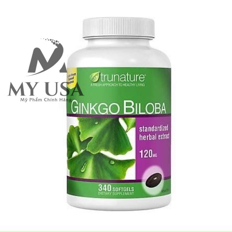 Viên uống tuần hoàn não❤Viên uống bổ não Ginkgo Biloba Trunatru 120mg từ Mỹ