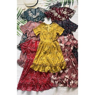 Đầm lụa hoa size M, L, XL giá 130k