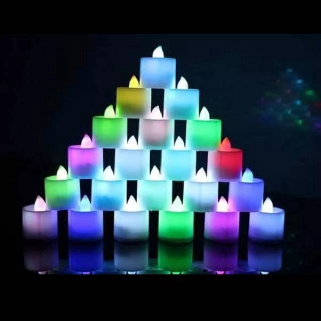 Set 12/24 đèn LED hình ngọn nến sử dụng pin hỗ trợ trang trí không gian