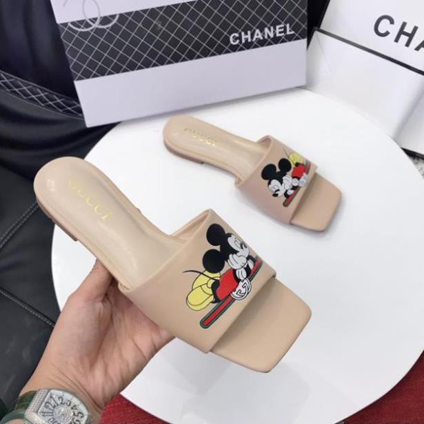 Sale Chính Hãng ❤️ Real | Chuẩn | Dép gucci mickey quai ngang fullbox . ! . . ! . * hot 🌺 neww *