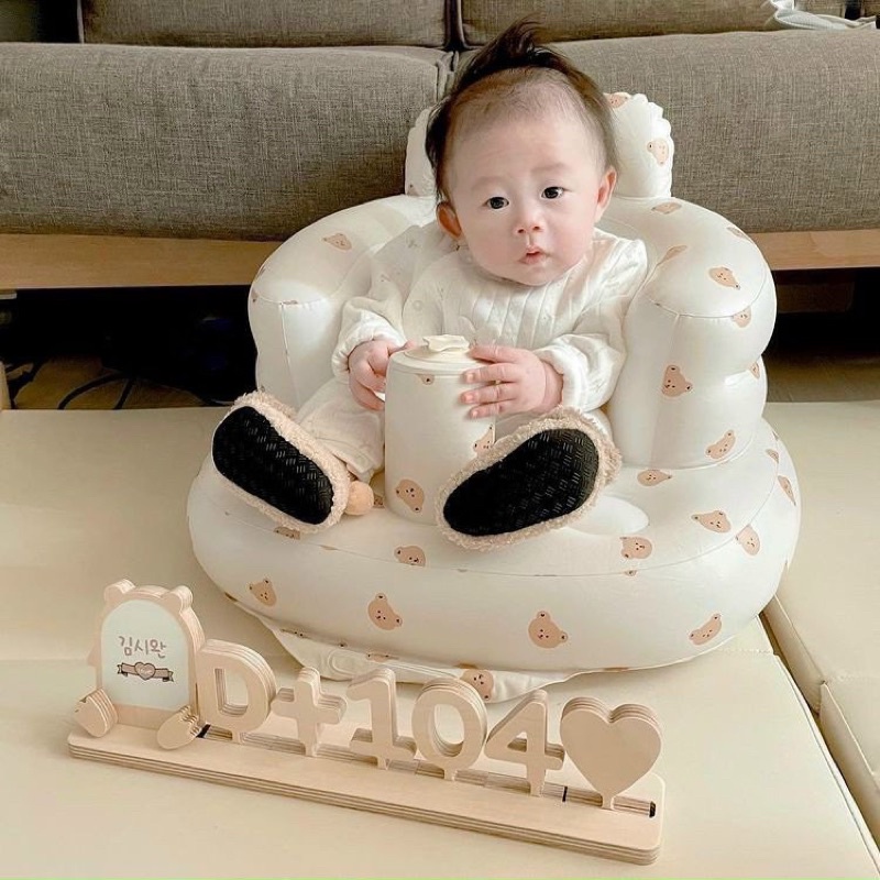 Ghế Hơi Tập Ngồi, Ăn Dặm Cho Bé Cao Cấp Phong Cách Hàn Quốc Dành Cho Bé 4m+