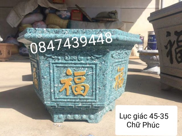 Khuôn đúc chậu cảnh nhựa ABS 6 cạnh rông 45  cao 35 cm